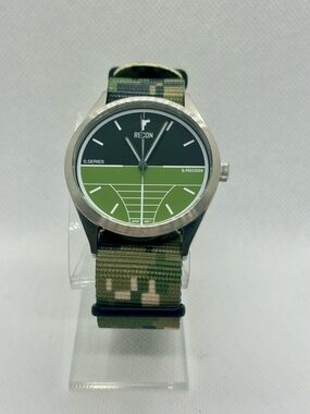 NEW Recon Field Watch Green Dial w/ Box Camo Strap